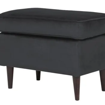 Taburet Ron velvet negru/wenge Blu19 imagine