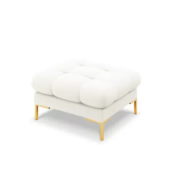 Taburet tapitat Bali picioare gold - L60 x l60 x h41 imagine