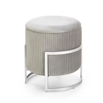 Taburet tapitat Cricket gri - H 46 cm imagine