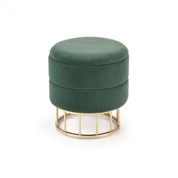 Taburet tapitat Minty Velvet Verde / Gold imagine