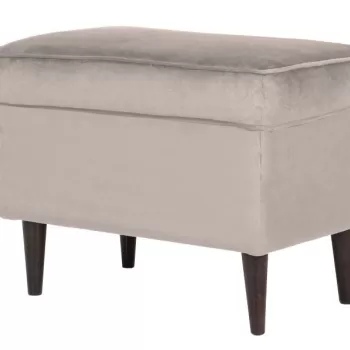 Taburet tapitat Ron velvet bej Blu28 imagine