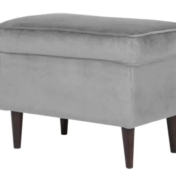 Taburet tapitat Ron velvet gri Blu14 BF25 imagine