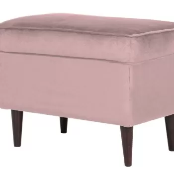 Taburet tapitat Ron velvet roz Blu52 imagine