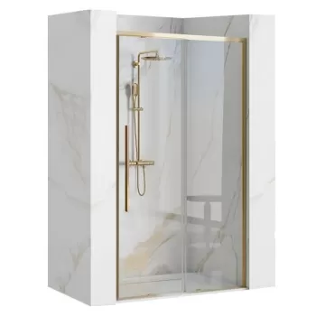 Usa pentru dus Solar sticla securizata gold - 100x195 cm imagine