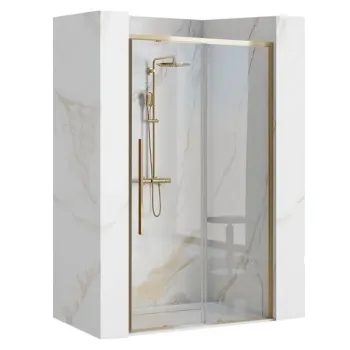 Usa pentru dus Solar sticla securizata gold - 120x195 cm BF25 imagine