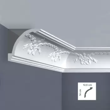 Cornisa decorativa 125 x 140 mm - 1.25 m | EP8L imagine