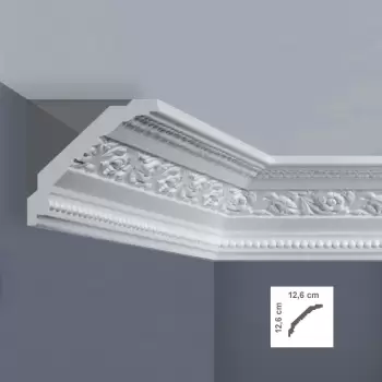 Cornisa decorativa 126 x 126 mm - 1.25 m | EC8L imagine