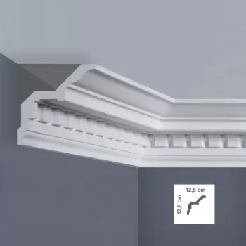 Cornisa decorativa 128 x 128 mm - 1.25 m | EZ5L imagine