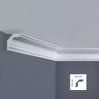 Cornisa decorativa 56 x 56 mm - 1.25 m | EC6L imagine
