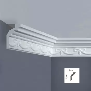 Cornisa decorativa 60 x 110 mm - 1.25 m | EP6L imagine
