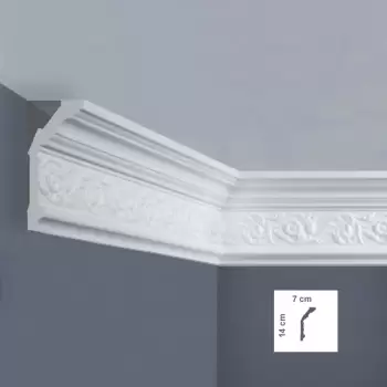 Cornisa decorativa 70 x 140 mm - 1.25 m | EF6L imagine