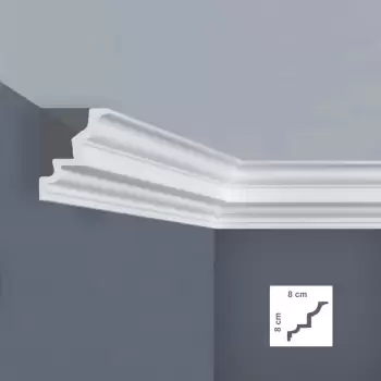 Cornisa decorativa 80 x 80 mm | I734 imagine
