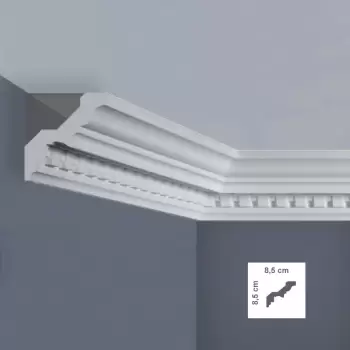 Cornisa decorativa 85 x 85 mm - 1.25 m | EZ2L imagine