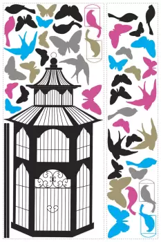 Sticker decorativ BIRDCAGE | 45,7 cm x 101,6 cm imagine