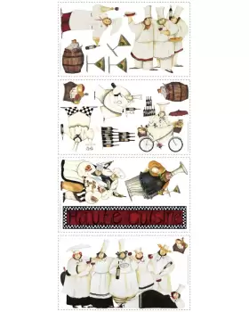 Sticker decorativ CHEFS | 4 colite de 25,4 cm x 45,7 cm imagine