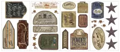 Sticker decorativ COUNTRY SIGNS | 4 colite de 25,4 cm x 45,7 cm imagine