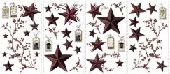 Sticker decorativ COUNTRY STARS and BERRIES | 4 colite de 25,4 cm x 45,7 cm imagine