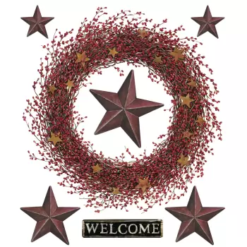 Sticker decorativ COUNTRY WREATH | 1 colita de 45,7 cm x 50,8 cm imagine