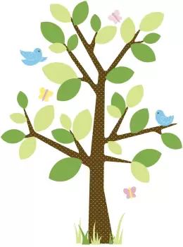 Sticker decorativ DOTTED TREE | 121,9 cm x 172,7 cm imagine