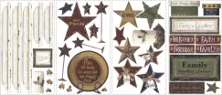 Sticker decorativ FAMILY & FRIENDS | 4 colite de 25,4 cm x 45,7 cm imagine
