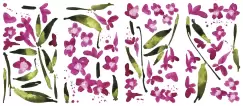 Sticker decorativ FUCHSIA FLOWER ARRANGEMENT | 61 x 96,5 cm imagine