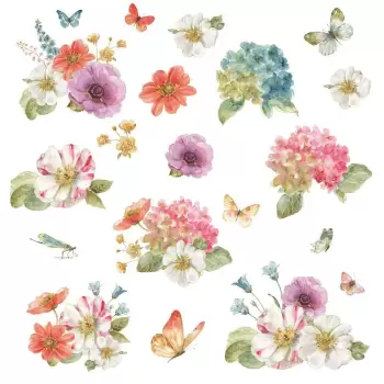 Sticker decorativ GARDEN BOUQUET | 4 colite de 25,4 cm x 45,7 cm imagine