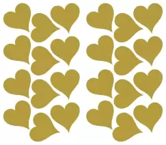Sticker decorativ GOLD HEART | 2 colite 25,4 x 45,7 cm imagine