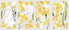 Sticker decorativ YELLOW FLOWER ARRANGEMENT | 48,3 x 86,4 cm imagine