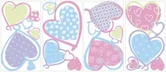 Stickere decorative HEARTS | 4 colite de 25,4 cm x 45,7 cm imagine