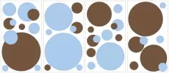Stickere decorative JUST DOTS - albastre / maro | 4 colite de 25,4 cm x 45,7 cm imagine