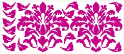 Stickere decorative PINK DAMASK | 1 colita de 45,7 cm x 101,6 cm imagine