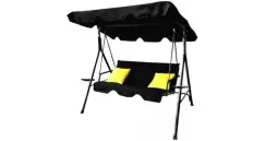 Balansoar de gradina Dana,3 locuri,negru imagine
