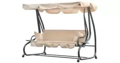 Balansoar Dorina de gradina, 3 locuri,crem imagine