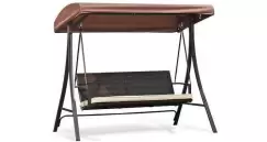 Balansoar gradina cu 3 locuri, maro imagine