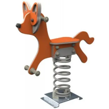 Balansoar pe arcuri pentru copii, vulpe, cu prindere pe beton, HDPE, Kbt imagine