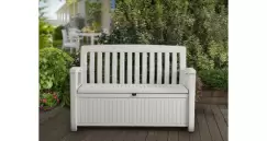 Banca cu spatiu de depozitare Patio alba, volum 227 l imagine