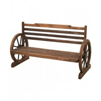 Banca de gradina, 112 cm, lemn masiv de brad imagine