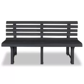 Banca de gradina, antracit, 145,5 cm, plastic  imagine