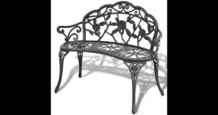 Banca de gradina cu cadru din aluminiu, verde imagine