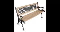 Banca de gradina cu spatar cu model de diamante imagine