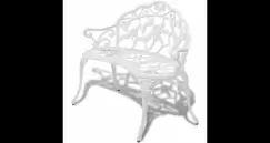 Banca de gradina, mulaj din aluminiu, alb imagine