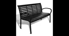 Banca pentru gradina cu cadru din otel imagine