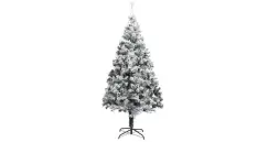 Brad de Craciun artificial cu zapada, verde, 300 cm, PVC imagine