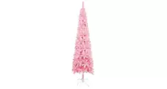Brad de Craciun artificial subtire, roz, 120 cm imagine
