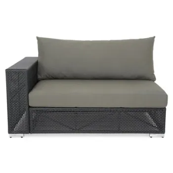 Canapea 2 locuri brat dreapta SAVANA lungime 143 latime 97 inaltime 73 negru cu gri imagine