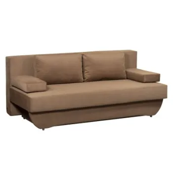Canapea extensibila Eko Plus DKO V215, textil, 3 locuri, cu perne, cappuccino imagine