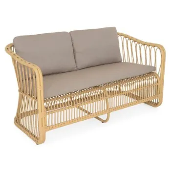 Canapea SURABAYA lungime 150 latime 77 inaltime 79 natur cu crem imagine