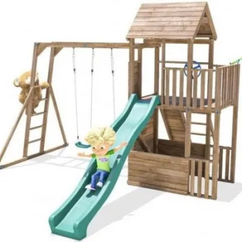 Complex de joaca BalconyFort (TM) cu monkeybars,2 leagane,tobogan, Dunster House imagine