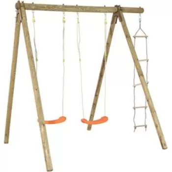 Complex leagane pentru 2 copii cu scara de catarat Tiridou Trigano imagine