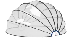 Copertina cupola pentru piscina, 500x250 cm imagine